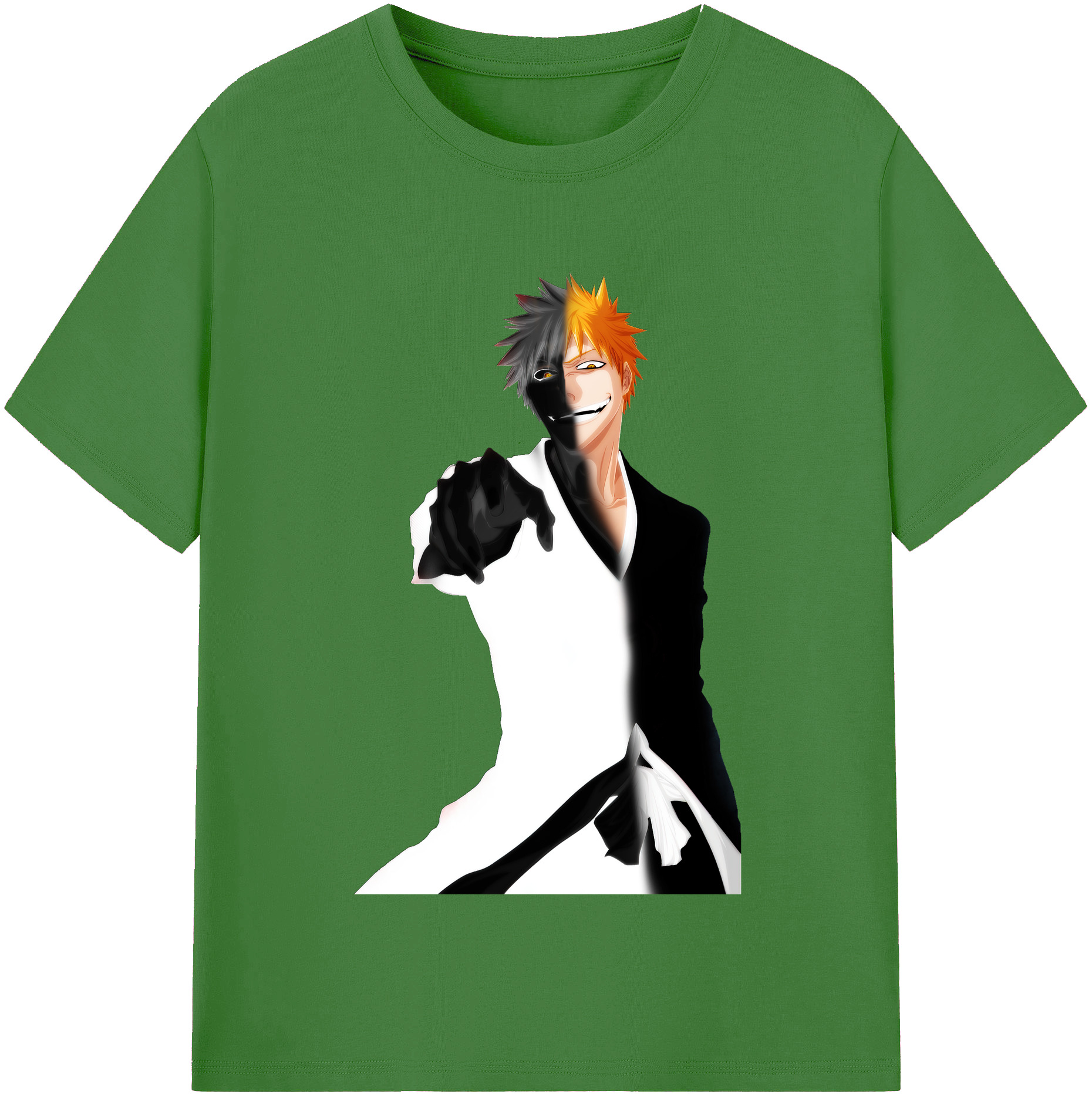 （画像用） ブリーチ 黒崎一護（くろさき いちご）BLEACH Kurosaki Ichigo レディースカジュアルプリントTシャツ（綿100％）